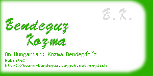 bendeguz kozma business card